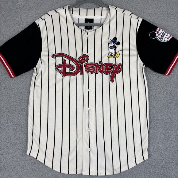 BoxLunch Other - Mickey Mouse #28 Disney BoxLunch Exclusive Baseball Jersey Unisex Mens SM Stripe